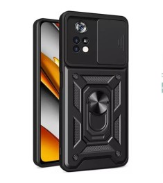 Бронь-чехол Ring Serge Armor ShutCam Case Xiaomi Poco M4 Pro 4G (Чёрный)