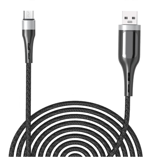 USB-кабель Moxom MX-CB39 (MicroUSB) LED Button (Чёрный)