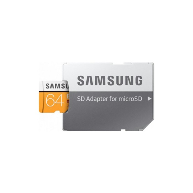 Карта памяти Samsung UHS-I 64GB сlass10 + SD адаптер (MB-MC64GA/RU)