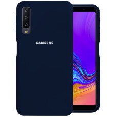 Силиконовый чехол Original Case Samsung Galaxy A7 (2018) A750 (Тёмно-синий)