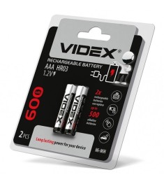 Аккумуляторная батарейка Videx 600mAh HR03 / AAA (2шт)