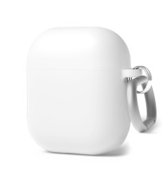 Чехол для наушников Full Silicone Case with Microfiber Apple AirPods (06) White