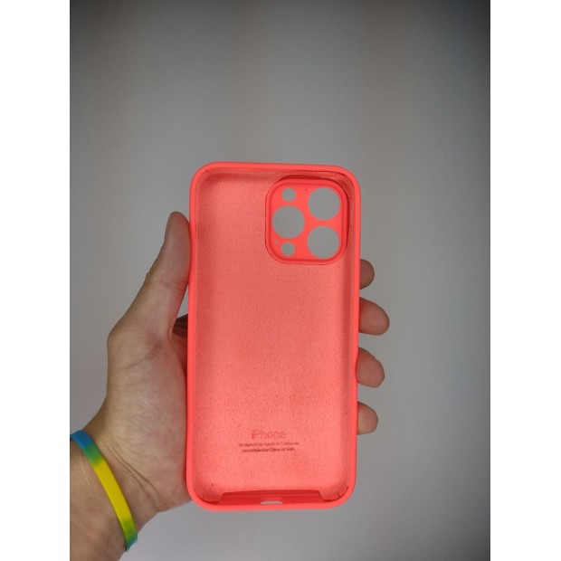 Силикон Original RoundCam Case Apple iPhone 14 Pro Max (50) Coral