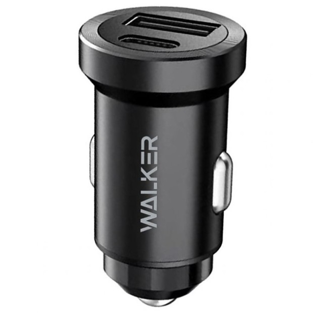 АЗУ-адаптер Walker WCR-25 QC3.0 PD 3A 36W (1USB / 1Type-C) (Чёрный)