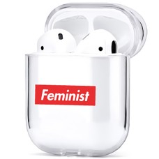 Чехол для наушников Clear Case Apple Airpods (Feminist)