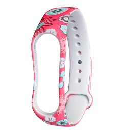 Ремешок Picture Design Xiaomi Mi Band 3 / Mi Band 4 (Розовые цветы)