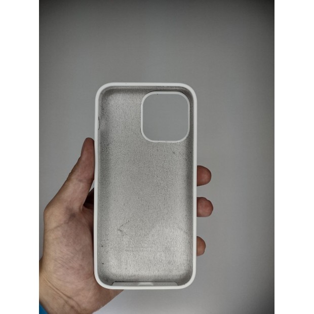 Силикон Original Round Case Apple iPhone 14 Pro Max (06) White