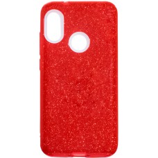 Силиконовый чехол Glitter Xiaomi Redmi 6 Pro / Mi A2 Lite (Красный)
