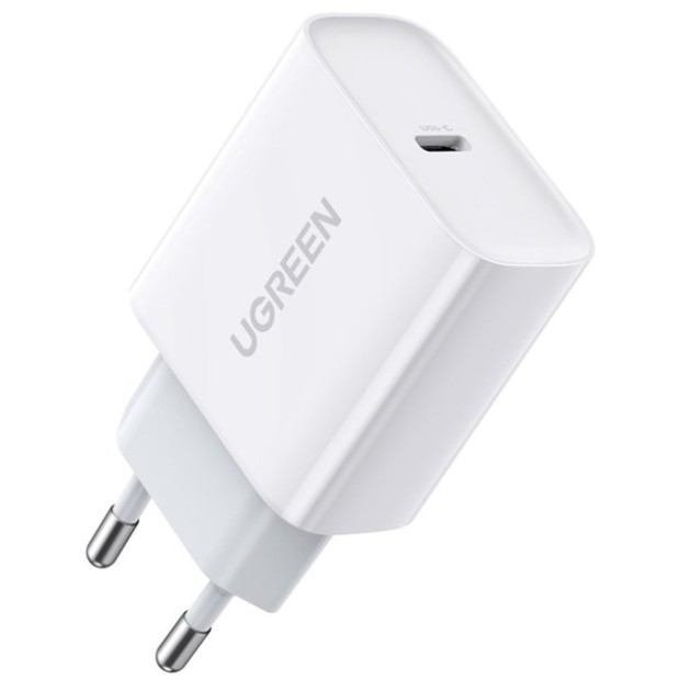 СЗУ-адаптер UGREEN CD137 20W PD QC4.0 (1Type-C) (White)