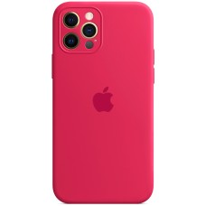 Силикон Original RoundCam Case Apple iPhone 12 Pro Max (04) Rose red