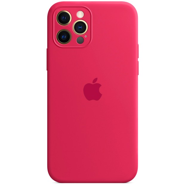 Силікон Original RoundCam Case Apple iPhone 12 Pro Max (04) Rose red