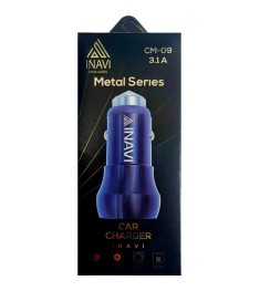 АЗУ iNavi 2в1 Micro 2USB / 3.1A (CM-09) (серебрянный)