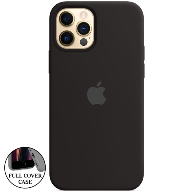 Силикон Original Round Case Apple iPhone 12 Pro Max (07) Black