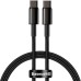 USB-кабель Baseus Tungsten Gold 240W (1m) (Type-C to Type-C) (Чёрный) CAWJ040001