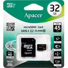 Карта памяти Apacer MicroSDHC 32Gb (Class 10) + SD-адаптер