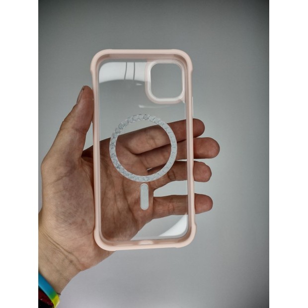 Накладка Totu Clear MagSafe Apple Iphone 11 (Розовый)