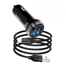 АЗУ-адаптер Hoco Z40 2.4A 2USB + кабель Lightning (Чёрный)