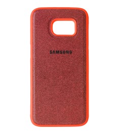 Силикон Textile Samsung Galaxy S7 (Красный)