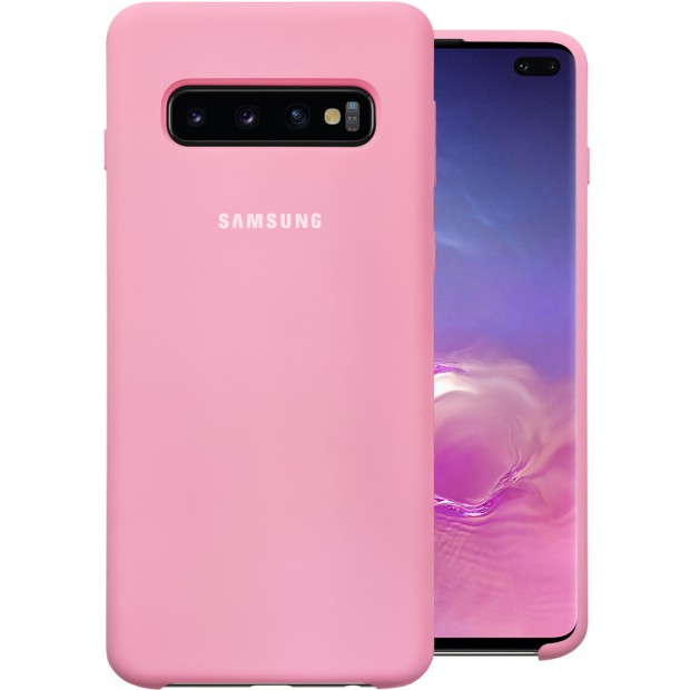 Силиконовый чехол Original Case Samsung Galaxy S10 Plus (Розовый)