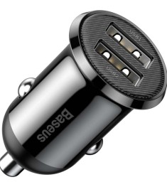 АЗУ-адаптер Baseus Grain Pro Car Charger CCALLP-01 4.8A 2USB (Чёрный)