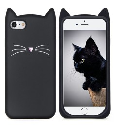 Силикон Kitty Case Apple iPhone 7 / 8 (чёрный)