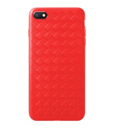 Накладка Weaving Leather Xiaomi Redmi 6A (красный)