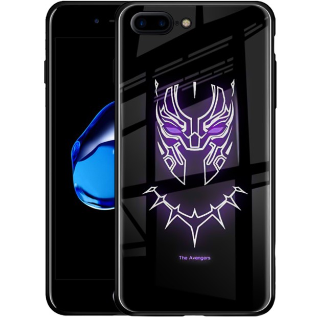 Накладка Luminous Glass Case Apple iPhone 7 Plus / 8 Plus (Black Panther)