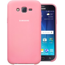 Силикон Original Case Logo Samsung Galaxy J7 (2015) J700 (Розовый)