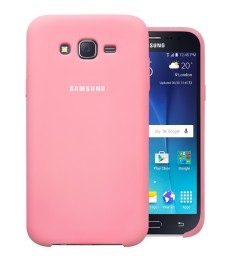Силикон Original Case Logo Samsung Galaxy J7 (2015) J700 (Розовый)