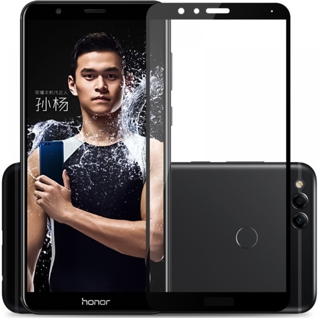Защитное стекло 5D для Huawei Honor 7x Black