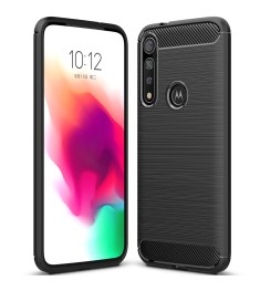 Силикон Polished Carbon Motorola Moto G8 Plus (Чёрный)