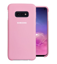 Силикон Original Case Logo Samsung Galaxy S10e (Розовый)
