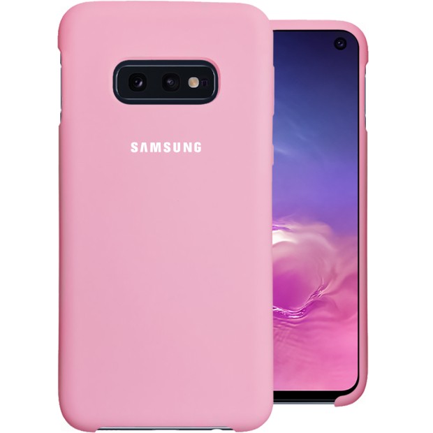 Силикон Original Case Logo Samsung Galaxy S10e (Розовый)