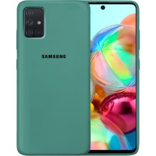 Силикон Original Case Samsung Galaxy A71 (2020) (Тёмно-зелёный)