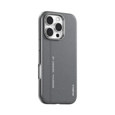 Чехол Blueo Premium Leather with MagSafe Apple iPhone 16 Pro Max (Grey)