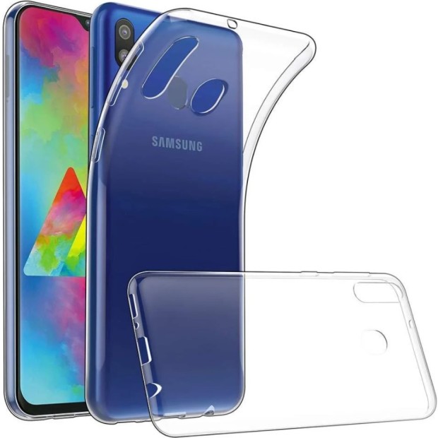 Силиконовый чехол WS Samsung Galaxy M20 (прозрачный)