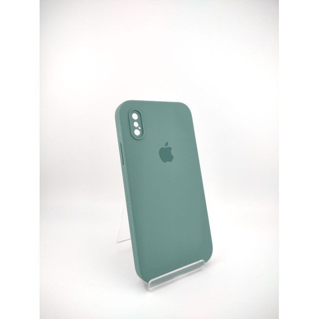 Силикон Original Square RoundCam Case Apple iPhone X / XS (55) Blackish Green