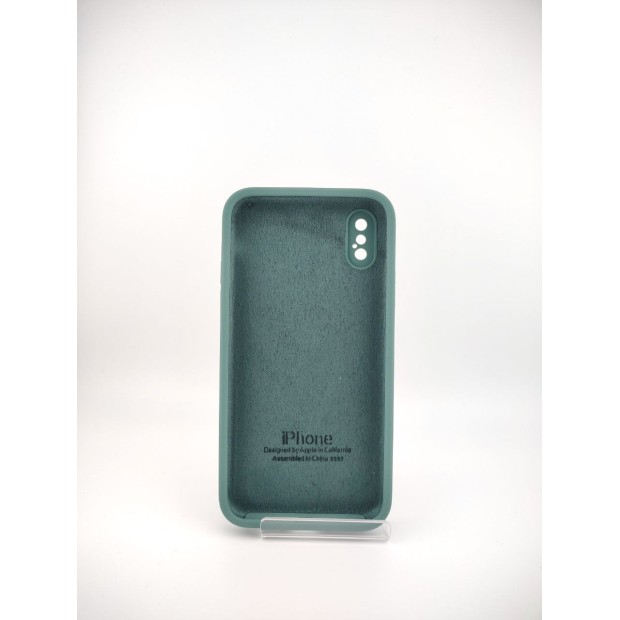 Силикон Original Square RoundCam Case Apple iPhone X / XS (55) Blackish Green