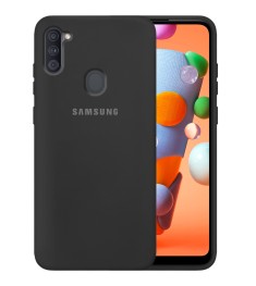 Силикон Original 360 Case Logo Samsung Galaxy M11 / A11 (2020) (Чёрный)