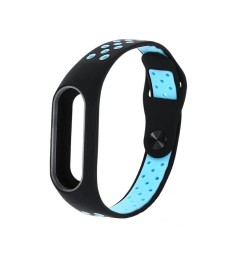 Ремешок Sport Xiaomi Mi Band 2 (Чёрно-голубой)