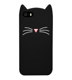Силикон Kitty Case Apple iPhone 5 / 5s / SE (Черный)