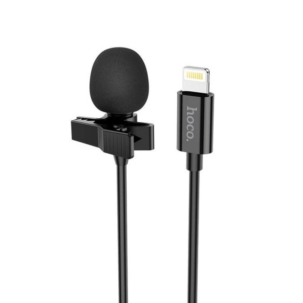 Микрофон петличный Hoco L14 Lightning (Чёрный)
