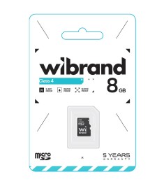 Карта памяти Wibrand MicroSDHC 8Gb (Class 10)