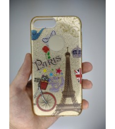 Силикон Glitter Apple iPhone 7 Plus / 8 Plus (Paris 02)