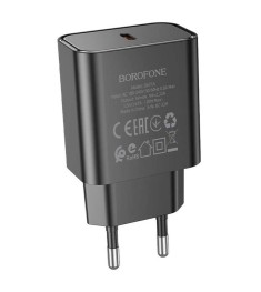 СЗУ-адаптер USB Borofone BA71A PD 20W (1Type-C) (Чёрный)