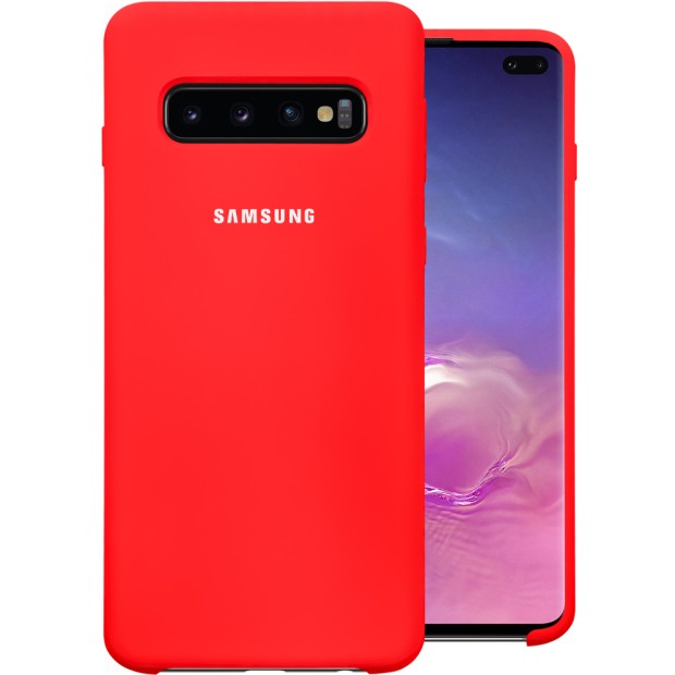 Силиконовый чехол Original Case Samsung Galaxy S10 Plus (Красный)