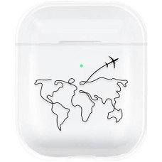 Чехол для наушников Clear Case Apple Airpods (World)