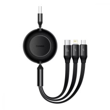 USB-кабель Baseus Bright Mirror 2 66W (1.1m) (MicroUSB+Lightning+Type-C) (Чёрный) CAMJ010101
