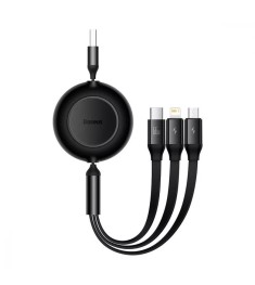 USB-кабель Baseus Bright Mirror 2 66W (1.1m) (MicroUSB+Lightning+Type-C) (Чёрный..