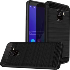 Силиконовый чехол Polished Carbon Samsung Galaxy J6 (2018) J600 (Чёрный)